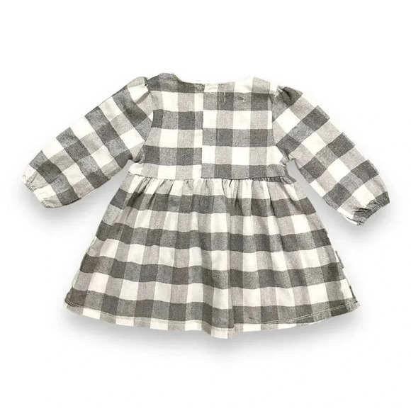 Mud Pie | Flannel Gingham Dress (6-9 mos)🩶 - Picture 2 of 5